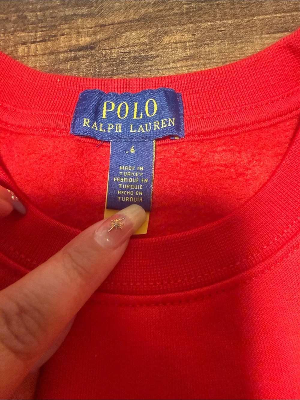 Ralph Lauren Kids Red Polo Bear Pullover Sweatshirt